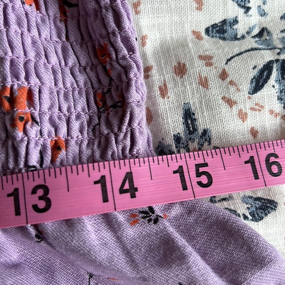 Mini Smocked Floral Dress in Lilac - Picture 9 of 10